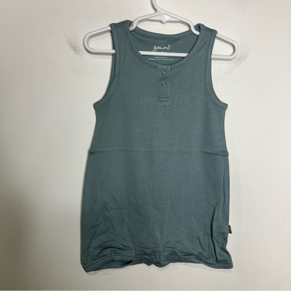 Goumi quick change romper Smokey blue kids size 2-3T organic‎ cotton bamboo new